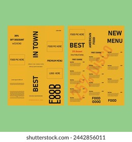 Food menu design illustration shutter stock