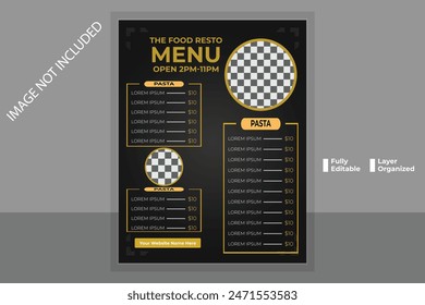 Food Menu Design Template, Menu Design
