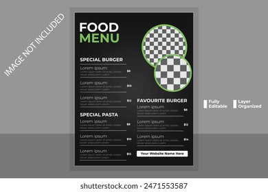 Food Menu Design Template, Menu Design