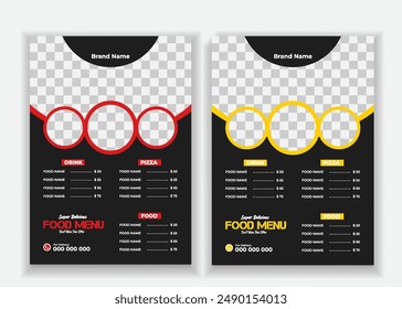 Food Menu Design Template design
