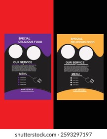 food menu flyer design layout