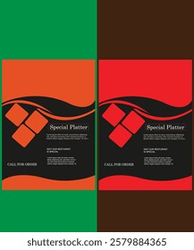 food menu flyer design template