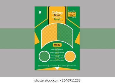 food menu flyer design template