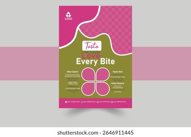 food menu flyer design template