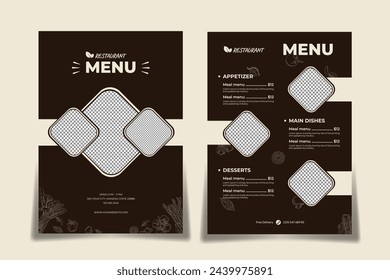 food menu flyer design template.food menu,menu template,food flyer,menu design.