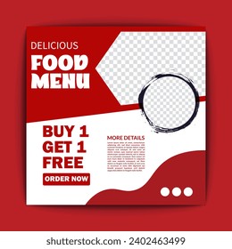 Food Menu flyer social media design