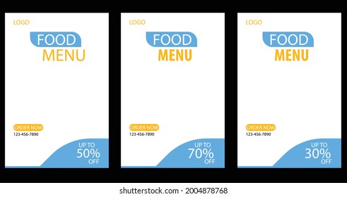 food menu flyer template design