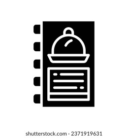 Speisekarte Symbol für Glyphe. Vektorsymbol für Ihre Website, Ihr Handy, Ihre Präsentation und Ihr Logo-Design.