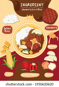 Food Menu Hand Rice Cooking Indian Drawing Elements Egg Healthy Vegetables Oriental Mushroom Bowl Recipe Beef Meal Pork Japanese food Spices Collection Set Cuisine Squid Curry Tasty Seasoning Omelette
