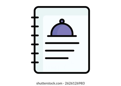 Food menu icon. colored outline icon style. icon related to food options available. catering elements vector illustration