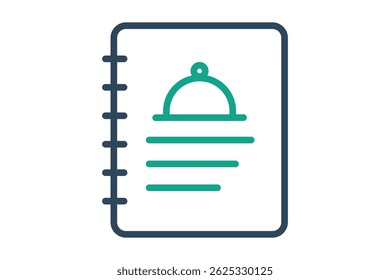 Food menu icon. line icon style. icon related to food options available. catering elements vector illustration