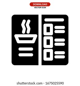 food menu icon or logo isolated sign symbol vector illustration - high quality black style vector icons
