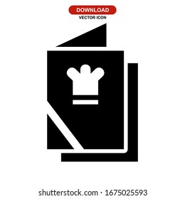 food menu icon or logo isolated sign symbol vector illustration - high quality black style vector icons
