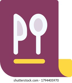 food menu icon or logo isolated sign symbol vector illustration. restaurant food menu, vector brochure template - lunch or dinner menu icon