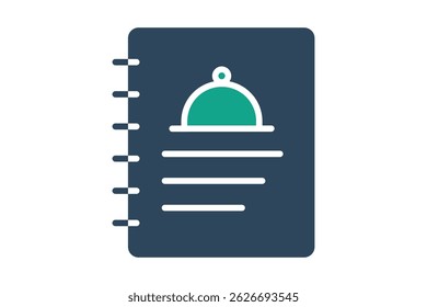 Food menu icon. solid icon style. icon related to food options available. catering elements vector illustration