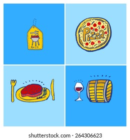 food menu illustrations - vector