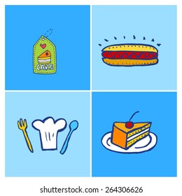 food menu illustrations - vector