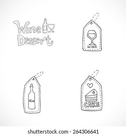 food menu illustrations - vector