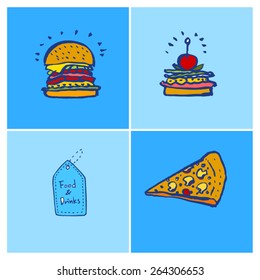 food menu illustrations - vector