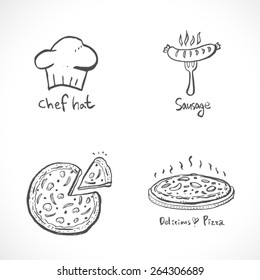 food menu illustrations - vector