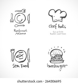 food menu illustrations - vector