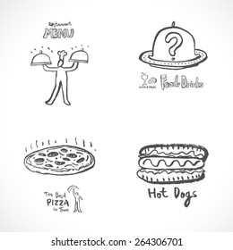 food menu illustrations - vector