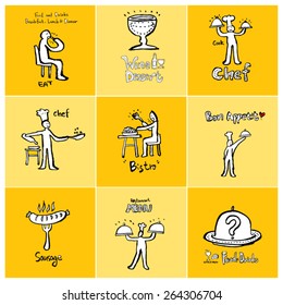 food menu illustrations - vector