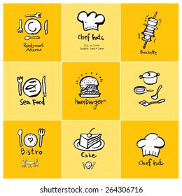 food menu illustrations - vector