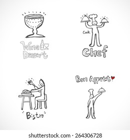 food menu illustrations - vector