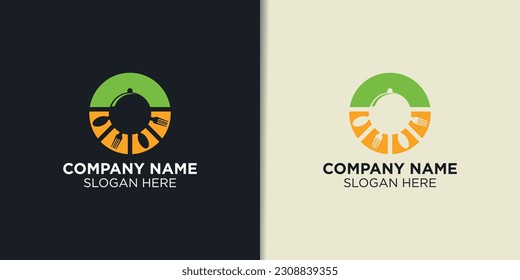 food menu logo design vector, restaurant logo inspiration