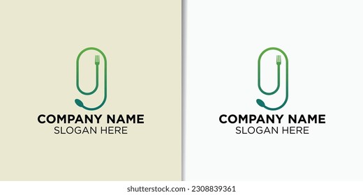diseño de logotipo de menú de comida vectorial, inspiración de logotipo de restaurante