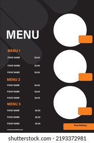 Food Menu Mouckup Template Design