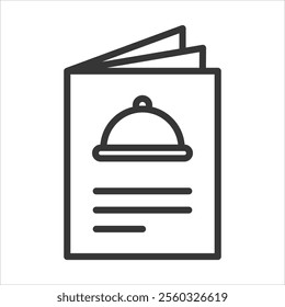 Food Menu Outline Icon Vector Illustration