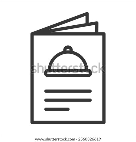 Food Menu Outline Icon Vector Illustration