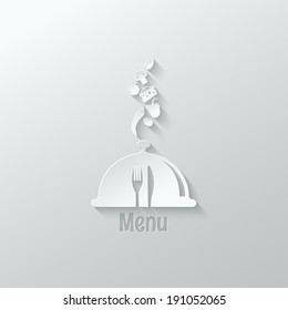 Food Menu Paper Cut Design Background