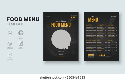 Food Menu Poster Design Template