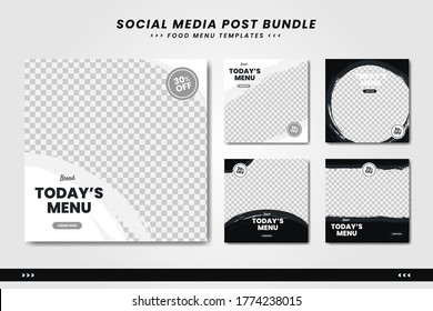 Food menu promotion marketing social media post banner template