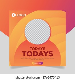 Food menu and restaurant social media banner
