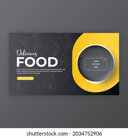 food menu and restaurant social media cover template for promotion