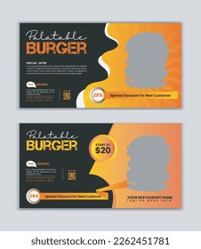 Food menu and restaurant social media post banner template vector Layout design or delicious food menu Sunday sale online promotion banner design