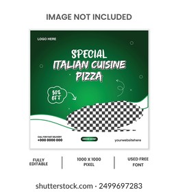 Food menu and restaurant social media banner template,Special delicious food social media banner post template.