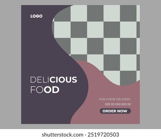 food menu social media banner template
