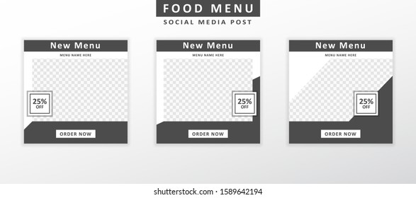Food menu social media post