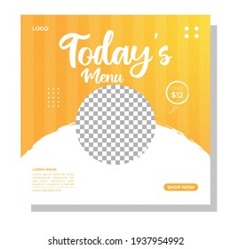 food menu social media post banner template