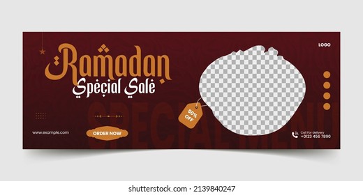 Food menu social media post and story for Ramadan Kareem
