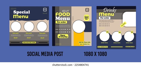 food menu social media post