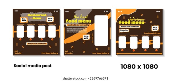 food menu social media post