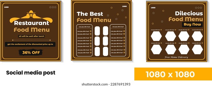 food menu social media post