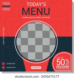 Food Menu social media post design Free download