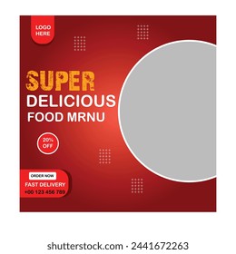 Food Menu Social Media Post Templates